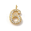Ion Plating(IP) 304 Stainless Steel Micro Pave Cubic Zirconia Pendants STAS-H228-01G-06-1