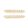 Rack Plating Brass Micro Pave Cubic Zirconia Connestor Charms KK-D073-03G-01-NR-1