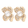 Alloy Rhinestone Stud Earrings for Women AL-CBA6127-02G-2
