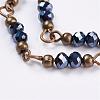 Handmade Glass Beaded Chains AJEW-JB00320-3