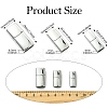 6Pcs 3 Styles 304 Stainless Steel Magnetic Clasps with Glue-in Ends STAS-CJ0003-26-2