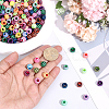 400Pcs 2 Colors Spray Painted Acrylic European Beads SACR-PA0001-28-3