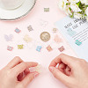 15Style Plating Transparent Acrylic Beads OACR-AR0001-19-3
