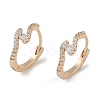Clear Cubic Zirconia Hoop Earrings EJEW-L292-013G-1