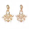 Brass Micro Pave Clear Cubic Zirconia Peg Bails Pendants KK-N232-231-1