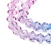 Gradient Color Baking Paint Glass Bead Strands LS-DGLA-A039-T6mm-A06-2