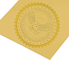 Plastic Self Adhesive Gold Foil Embossed Stickers DIY-WH0211-009-4