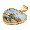 Ion Plating(IP) 304 Stainless Steel Pendants STAS-H182-11D-G-2