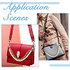 Aluminum & White Plastic Imitation Pearl Double Layer Decorative Purse Chains FIND-WH00670-127B-6
