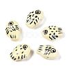 Handmade Printed Porcelain Beads Strand PORC-T133-02G-1