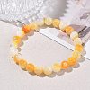 7MM Natural Yellow Shell Round Beaded Stretch Bracelets SH-CBACA76-18C-2