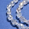 Electroplate Glass Beads Strands EGLA-D015-12x8mm-01-2