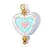 304 Stainless Steel with Glass Pendants GL-OY001-03G-01-1