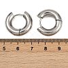 202 Stainless Steel Polishing Hoop Earrings EJEW-M106-02P-08-5