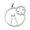 304 Stainless Steel Pendants STAS-I327-02P-04-1