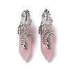 Natural Rose Quartz Pendants G-E059-02AS-05-2