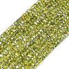 Electroplate Glass Beads Strands GLAA-Q105-03-02-1