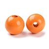 Spray Painted Natural Wood Beads WOOD-R272-02A-3