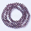 Electroplate Glass Beads Strands EGLA-A034-T8mm-A05-2