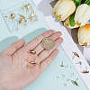 Teardrop Brass Stud Earring Findings KK-CN0003-41-3