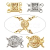 4Pcs 4Styles Brass Hollow Box Clasps KK-YW0004-49-1