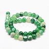 Natural Striped Agate/Banded Agate Bead Strands G-K155-B-6mm-08-2