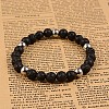 Natural Gemstone Beaded Stretch Bracelets BJEW-F188-01B-1