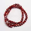 Handmade Evil Eye Lampwork Round Bead Strands X-LAMP-L055-6mm-10-2