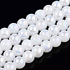 Electroplate Imitation Jade Glass Beads Strands GLAA-T032-J8mm-AB01-1