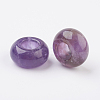 Natural Amethyst European Beads G-G740-14x8mm-13-2