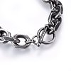 Retro 304 Stainless Steel Cable Chain Bracelets BJEW-L631-27AS-3