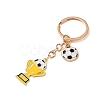 Football Theme Alloy & Enamel Keychains AL-A001-01A-G-2