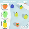 30Pcs 10 Styles Luminous Resin Cabochons CRES-SC0003-18-2