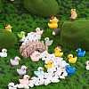 80 Pcs Tiny Ducks Mini Resin Duck Colorful Mini Duck Bulk Fairy Tale Garden Animal Sculpture Resin Duck Image for Miniature Landscape JX344A-7