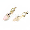 Rack Plating Alloy Enamel Pendant Rhinestone Settings ENAM-T011-133B-3