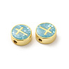 Rack Plating Brass Enamel Beads ENAM-D044-04G-05-2
