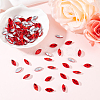 100Pcs Pointed Back Glass Rhinestone Cabochons RGLA-FG0001-13-5