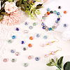 80Pcs 10 Colors Handmade Gold Sand Lampwork Beads LAMP-PA0001-40-4