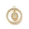 Brass Micro Pave Cubic Zirconia Pendants KK-G519-07G-06-1