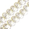 Transparent Electroplate Glass Beads Strands EGLA-N012-06E-1