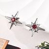 Rhinestone Star Clip-on Earrings EJEW-B116-01P-01-1