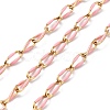 Ion Plating(IP) 304 Stainless Steel Enamel Twisted Oval Link Chains CHS-K019-02G-05-1