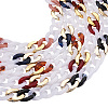 Transparent Acrylic Handmade Curb Chain AJEW-TA0001-10-11