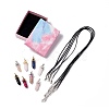DIY Gemstone Bullet Pendant Necklace Making Kit DIY-FS0003-06-1