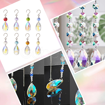 DIY Teardrop Crystal Chandelier Parts Making Findings DIY-SP0001-30-1
