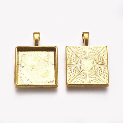 Tibetan Style Pendant Cabochon Settings X-TIBEP-A123359-AG-FF-1