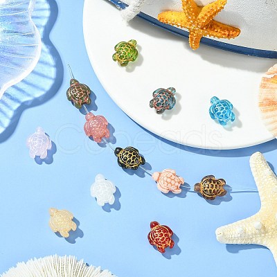 12Pcs 12 Colors Handmade Lampwork Beads LAMP-CJ0002-46-1