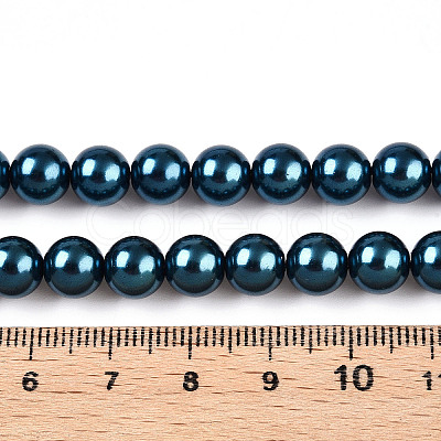 Glass Pearl Beads Strands HY-G002-01D-09-1
