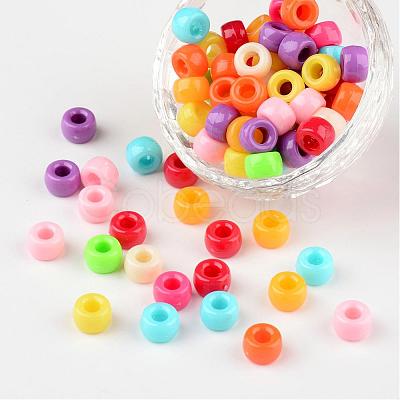 Opaque Acrylic Beads X-PL338-1