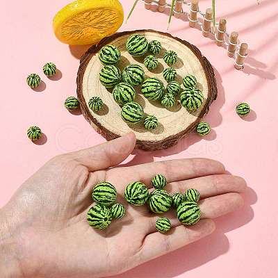 20Pcs Opaque Acrylic Beads MACR-FS0002-28A-1